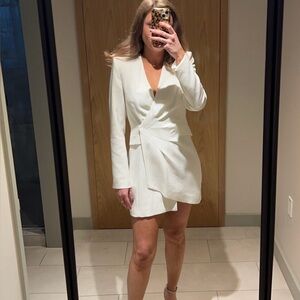 Zara white blazer dress
